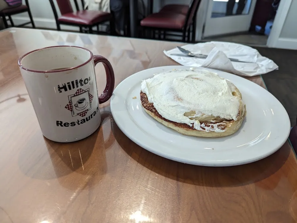 French Vanilla Cappuccino and Cinnamon Roll